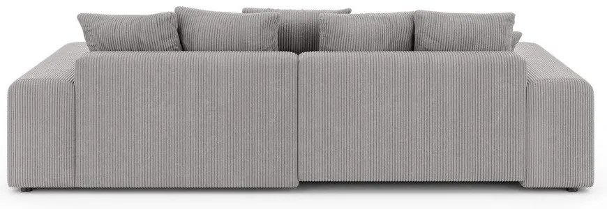 Svetlosivá menčestrová rozkladacia rohová pohovka s úložným priestorom (variabilný roh) Luma – Ropez