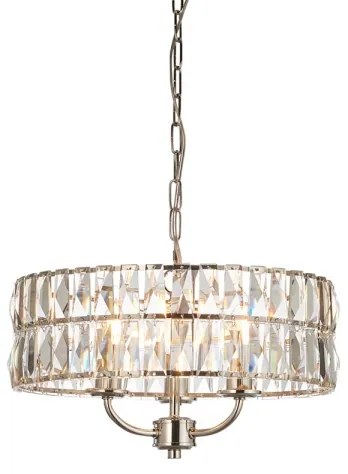 Endon 104466 - Luster na reťazi CLIFTON 3xE14/6W/230V lesklý chróm/číra