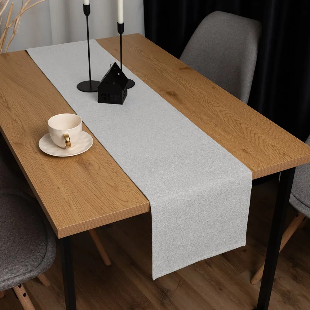 Biante Dekoračný behúň na stôl BKR-501 Svetlo sivý 20x120 cm