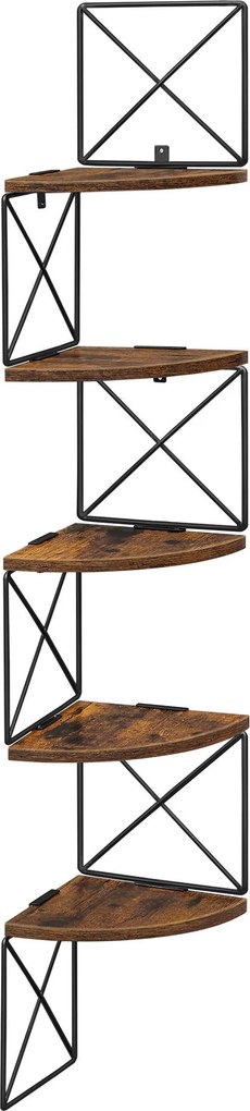 XXXLutz REGÁL, hnedá, čierna, železo, recyklované drevo, 20/127,5/20 cm Boxxx - Online Only drobný nábytok - 002543030501