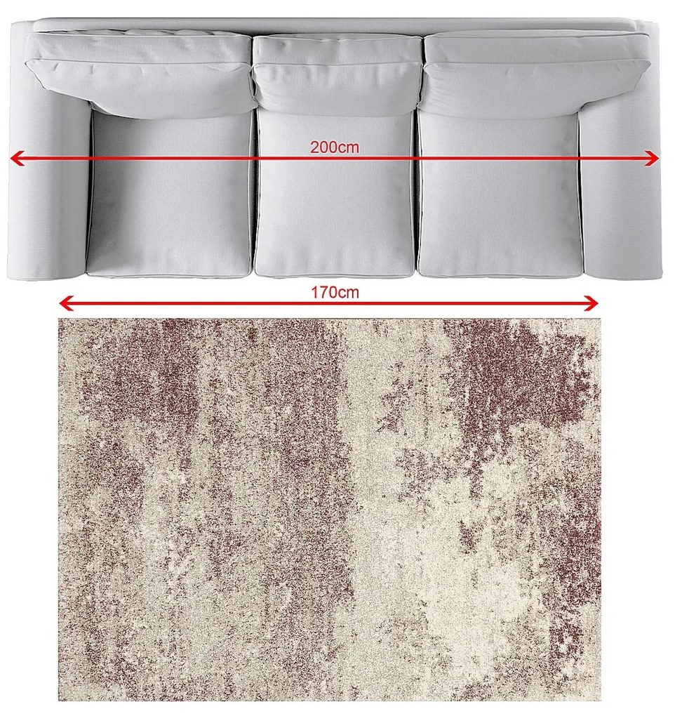 Koberec Softness silver/claret 120x170cm