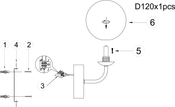 ONLI - Nástenné svietidlo PALOMA 1xG9/10W/230V zlatá