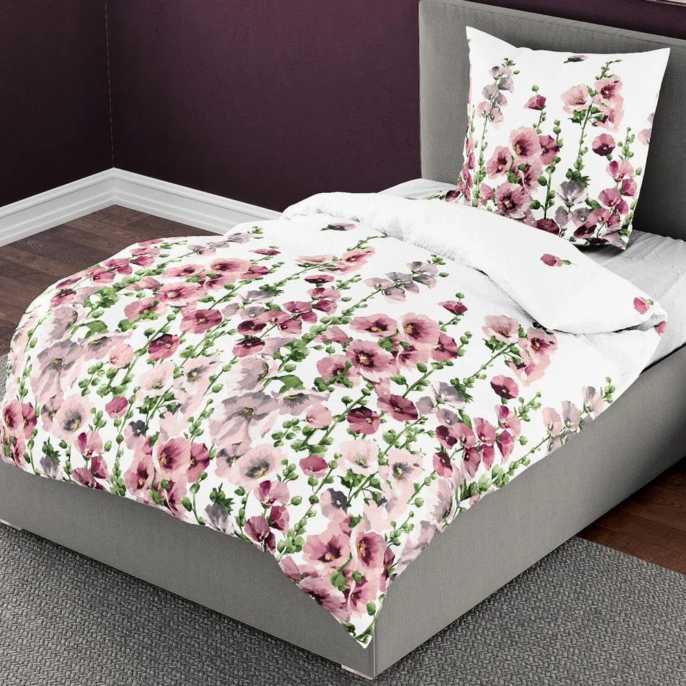 Bierbaum obliečka bavlnený satén 3682 Malva 140x200/70x90 cm