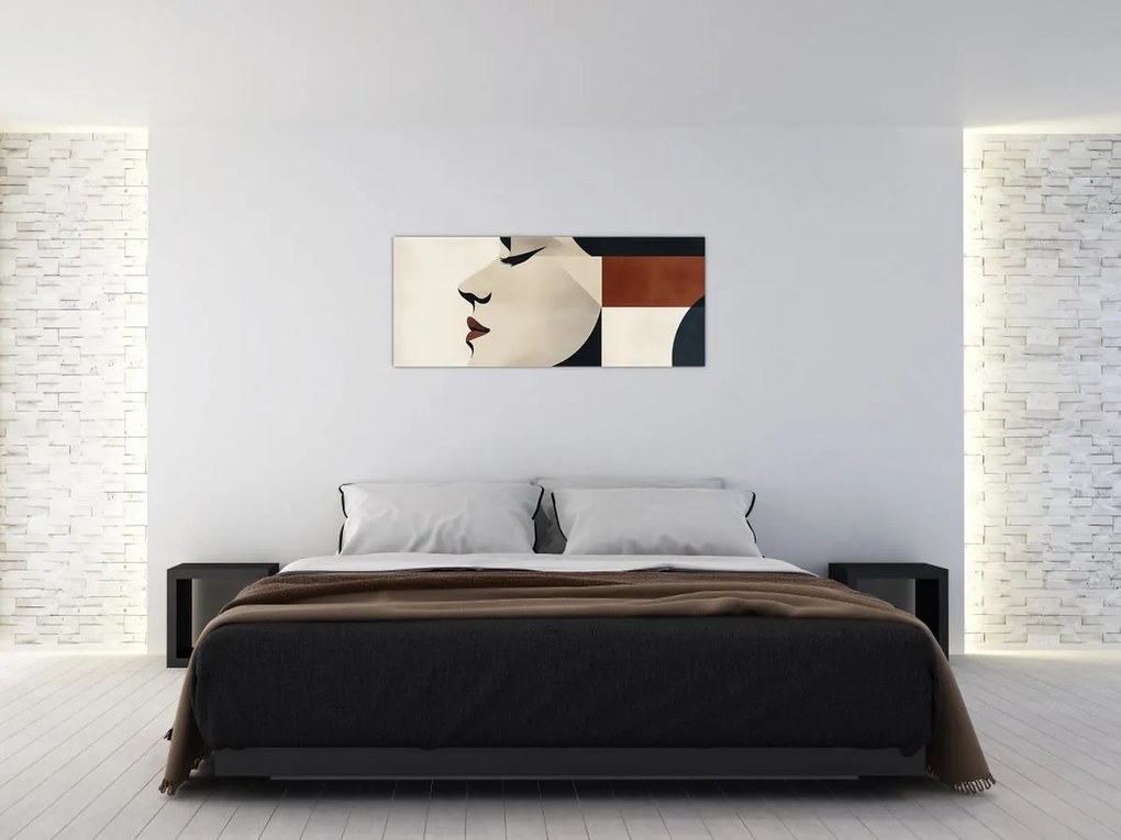 Obraz - Žena z profilu (120x50 cm)