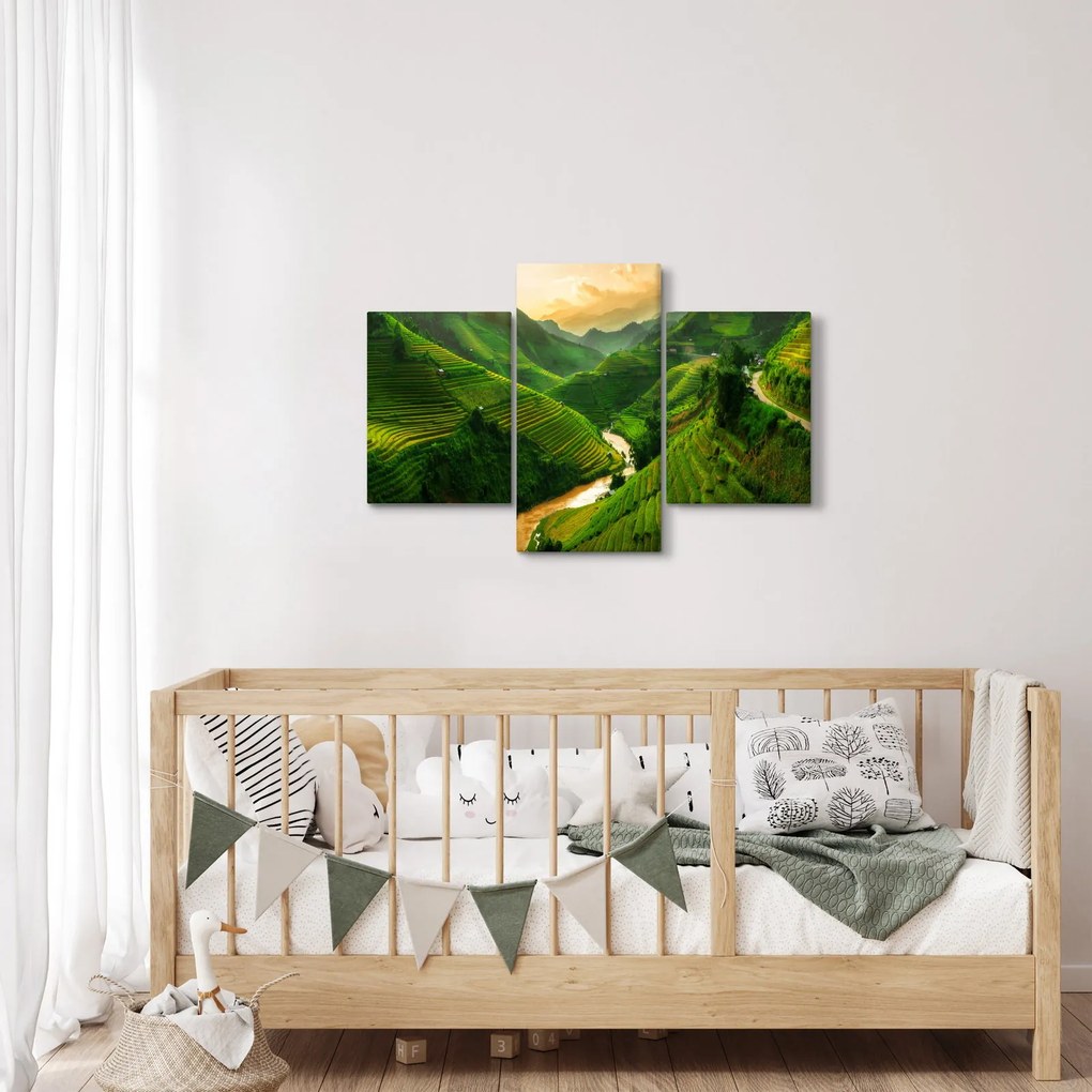 Obraz - Ryžové terasy Mu Cang Chai (90x60 cm)