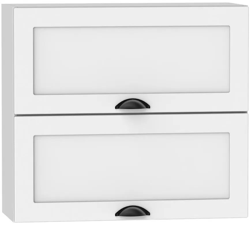 Kuchynská skrinka Adele W80grf/2 Biely hrášok/Biely