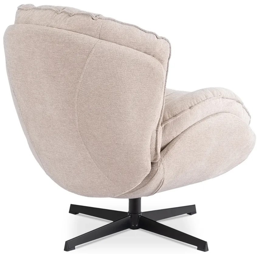 Relaxačné otočné kreslo DALILA krémové