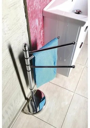 GEDY HI31 Hibiscus stojan s držiakom na uteráky, strieborná