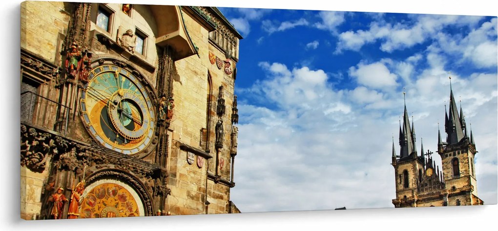 Obraz - Pražský orloj (120x50 cm)
