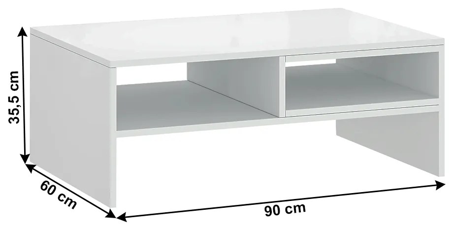 Konferenčný stolík Lafer (biela). Vlastná spoľahlivá doprava až k Vám domov. 1034088