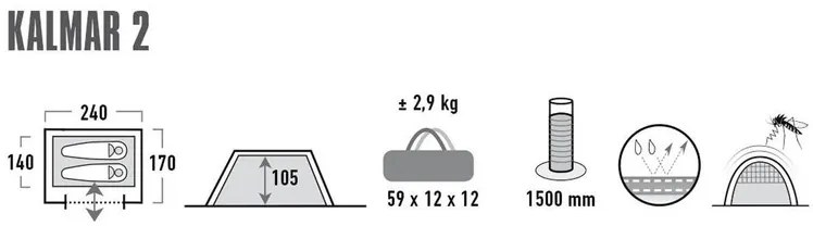 High Peak Kempingový stan Kalmar (100313957)