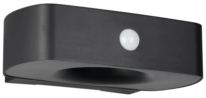 LED nástenné solárne vonkajšie svietidlo (výška 6 cm) Bilbao – Reality