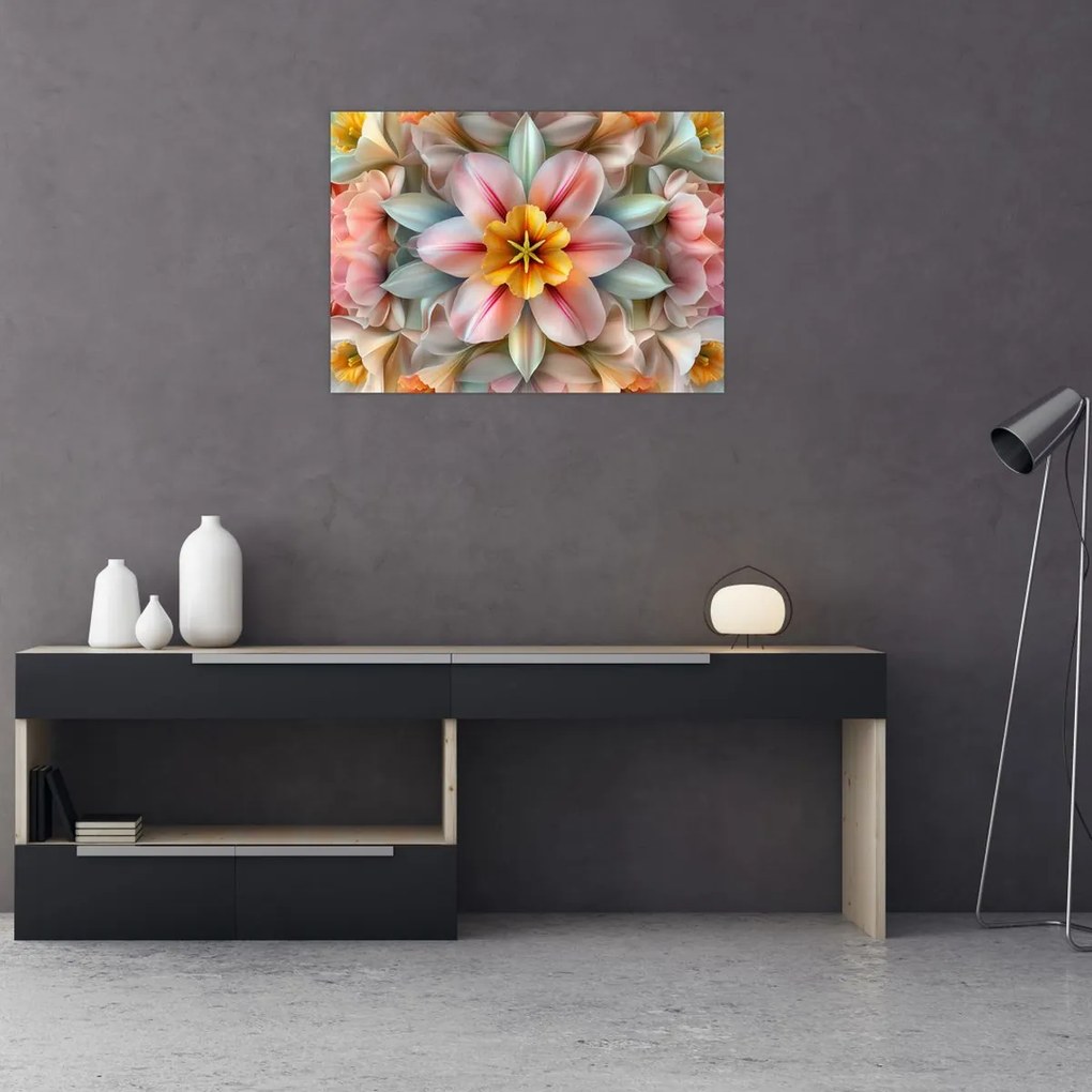 Obraz - Kaleidoskopický kvet (70x50 cm)