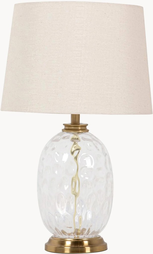 Stolová lampa so skleneným podstavcom Gloria