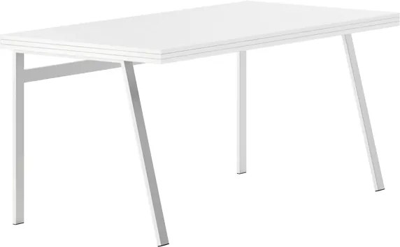 Pracovný stôl SINGLE White LAYERS bez prepážok biela 800 1600 750 LAYERS