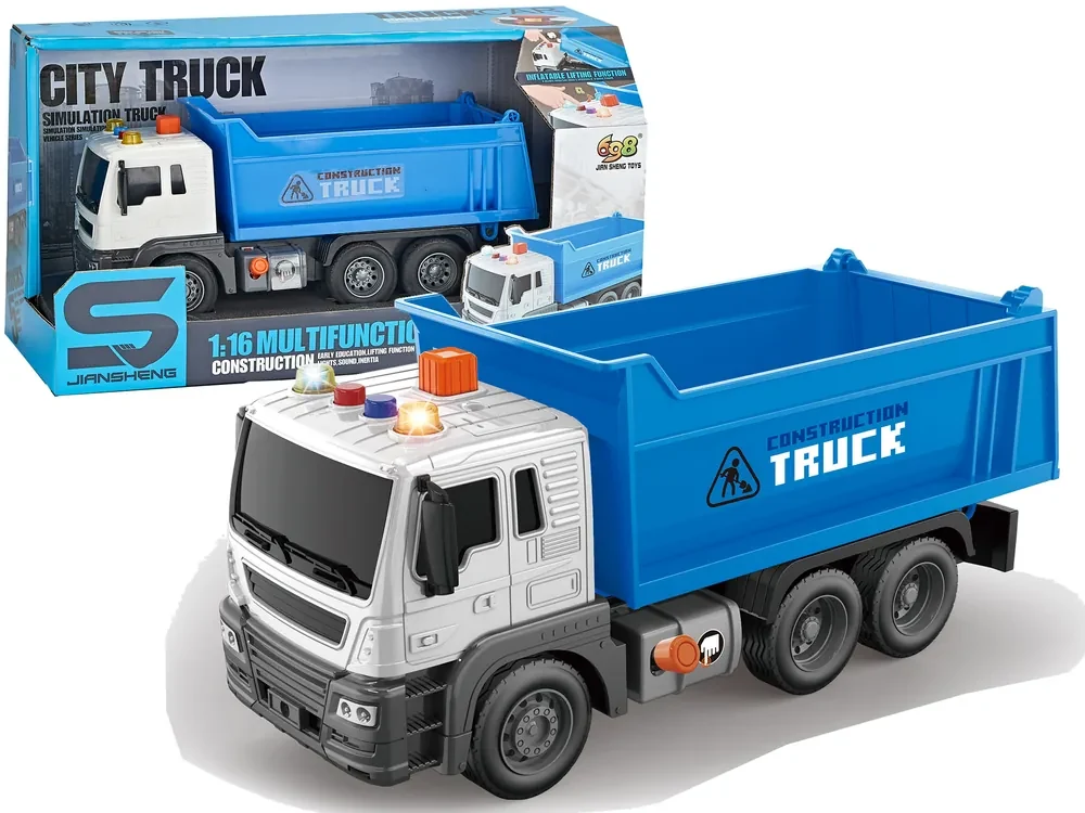 Lean Toys Stavebný sklápač 1:16 Modrý