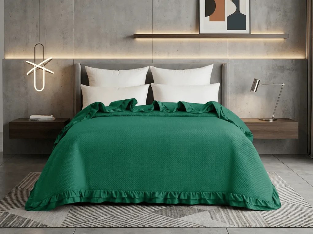 Prehoz na posteľ MONTEGO, zelený Rozmer: 170 x 210 cm