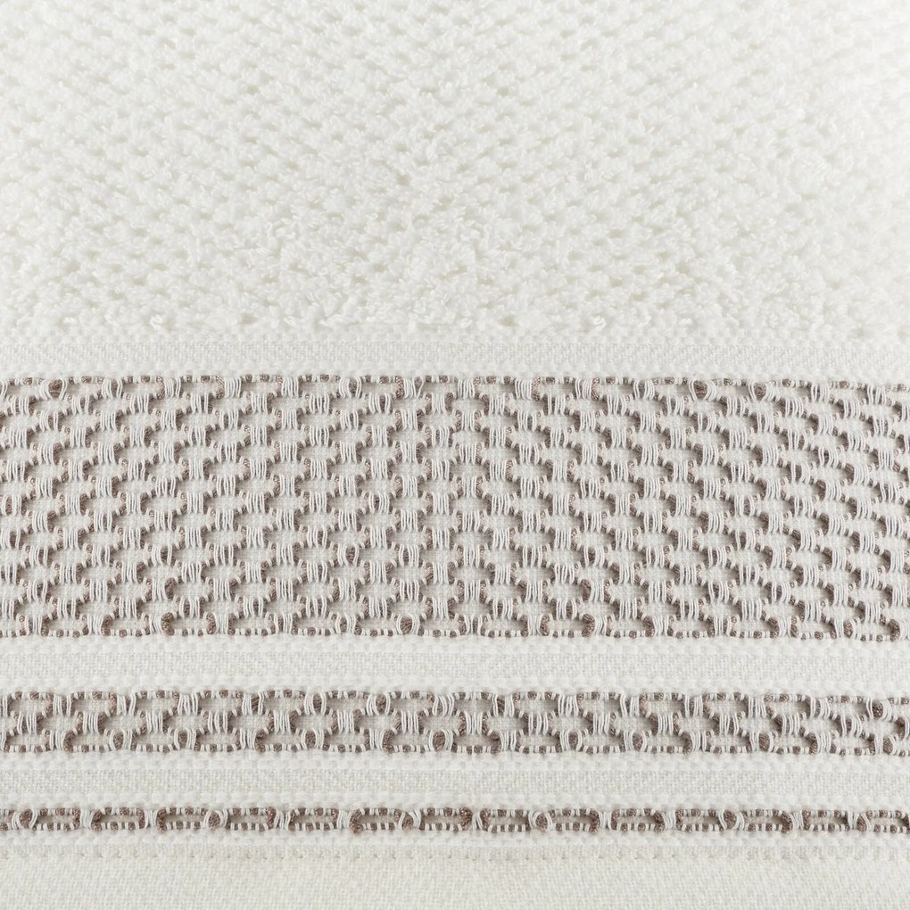 BAVLNENÝ UTERÁK SUZANA SADA 3KS 70X140 CM KRÉMOVÁ