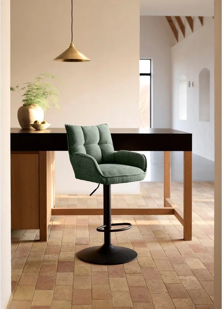 Zelené barové stoličky s nastaviteľnou výškou v súprave 2 ks Marilla – Unique Furniture