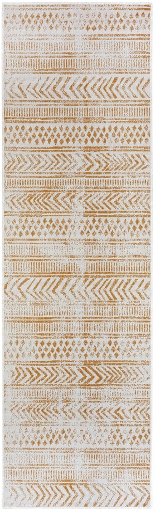 NORTHRUGS - Hanse Home koberce Kusový koberec Twin Supreme 105787 Ochre – na von aj na doma - 80x350 cm