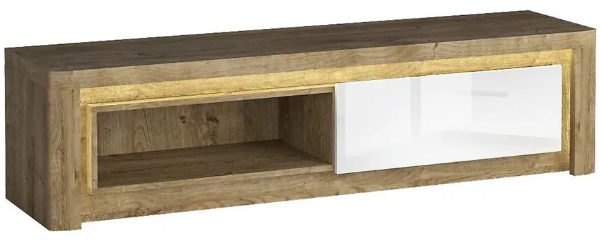TV stolík Livinio L9 ribbeck/Biely lesk