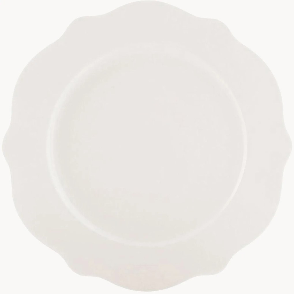 Porcelánové plytké taniere Blanc, 6 ks