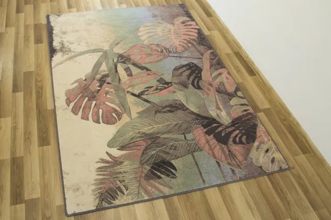 Koberec Isfahan Elish Monstera krémový / viacfarebný