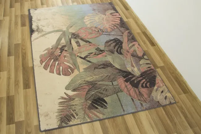 Koberec Isfahan Elish Monstera krémový / viacfarebný