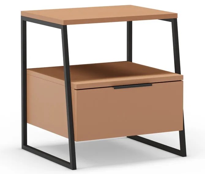 Nočný stolík v tehlovej farbe Velia – Marckeric