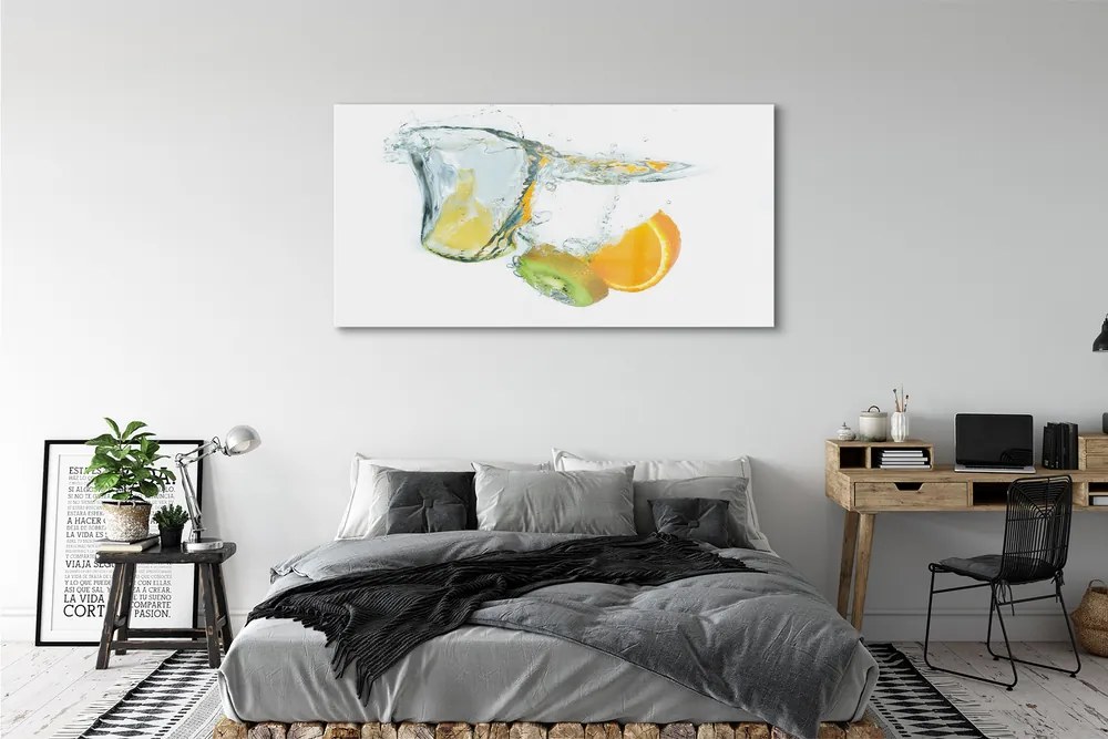 Obraz plexi Voda kiwi oranžový 140x70 cm