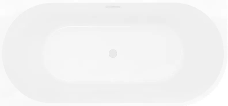 Mexen Silo, rohová voľne stojaca ryhovaná vaňa, ľavá, 170 x 80 cm, biela-čierna, biely prepad, 52891708075L-20