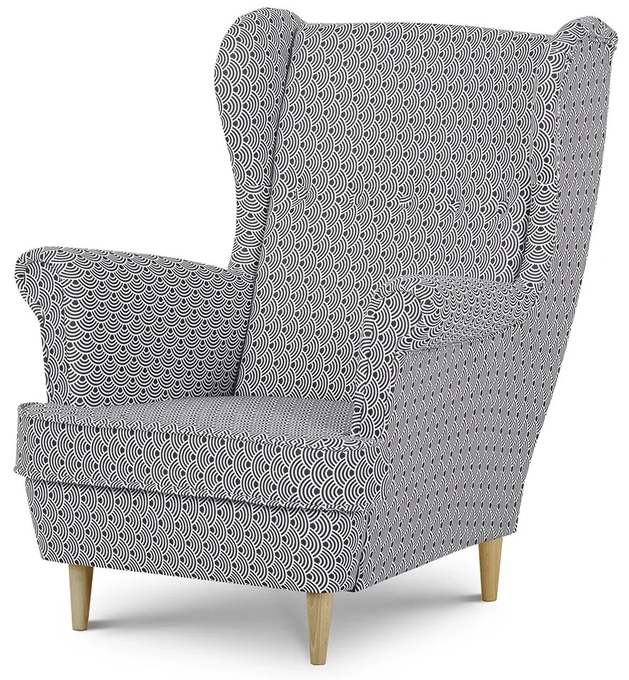 Pohodlné škandinávske kreslo Ušák EDI