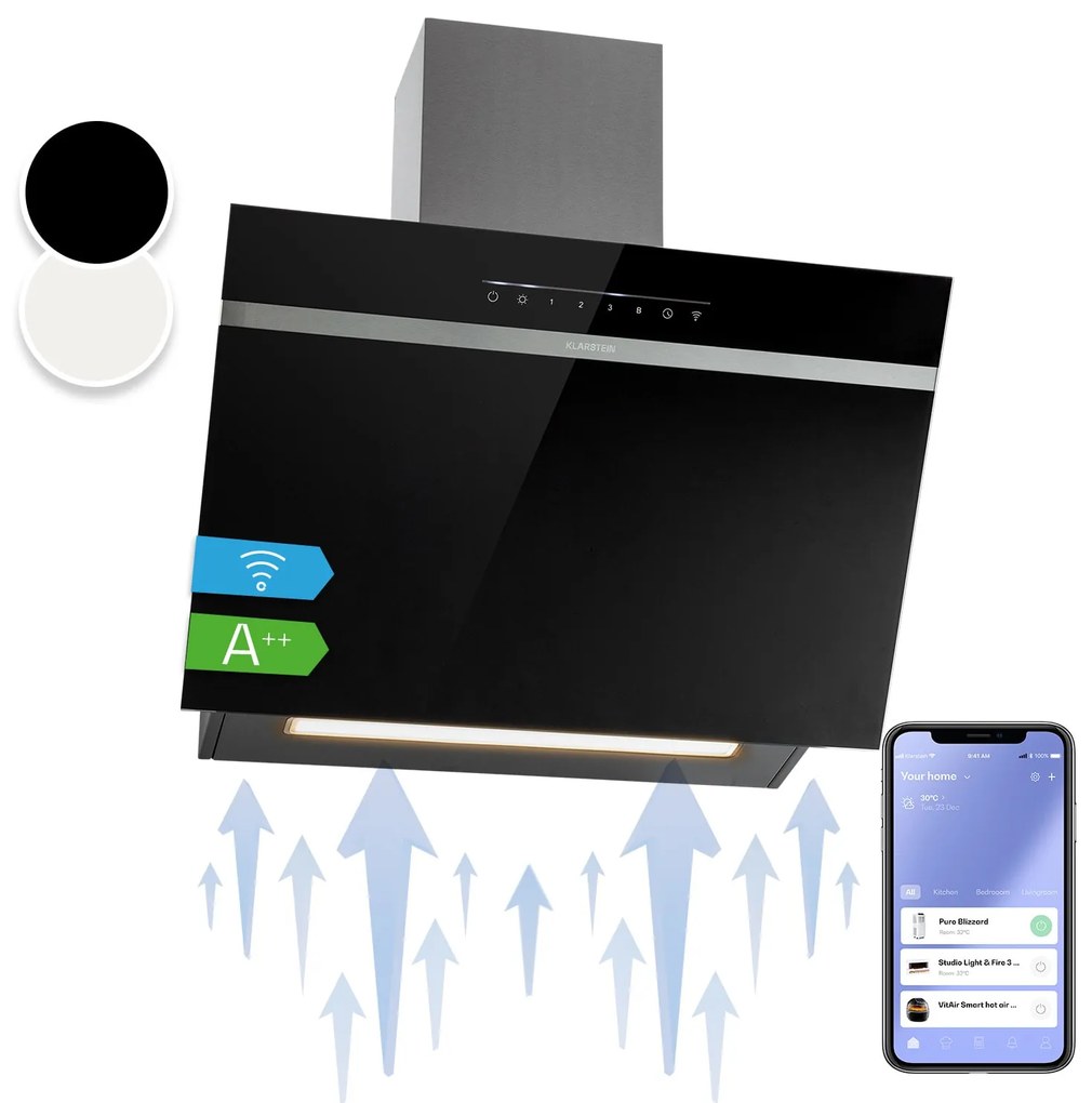 Ava 60, digestor, 60cm, nástenný, WiFi, A++, 515 m³/h, dotykový displej