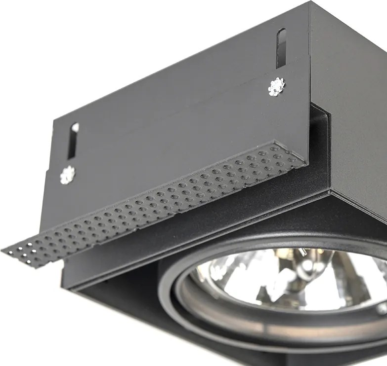 Sada 6 zapustených bodových svetiel čierna AR111 naklápateľné a otočné bezrámové - Oneon