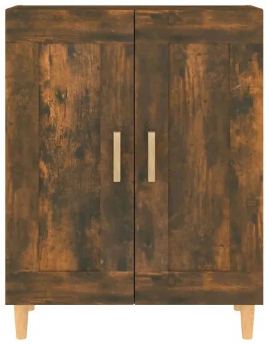 vidaXL Komoda dymový dub 69,5x34x90 cm spracované drevo-