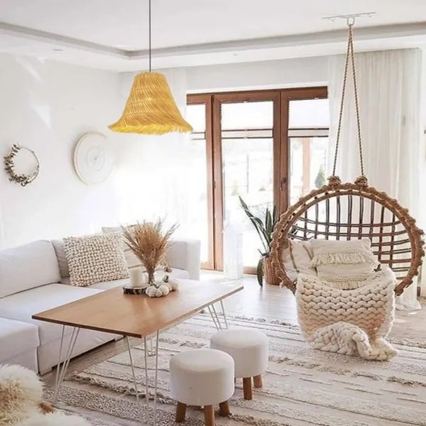 Immax 08273L - Luster na lanku NATURALEZA 1xE27/40W/230V pr. 45 cm ratan