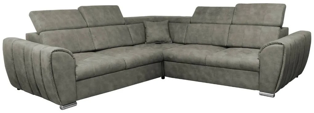 Rohová rozkladacia sedačka GRENADE ZARIA P šedá