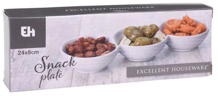 Keramická servírovacia miska Trio 24x8x3,3 cm