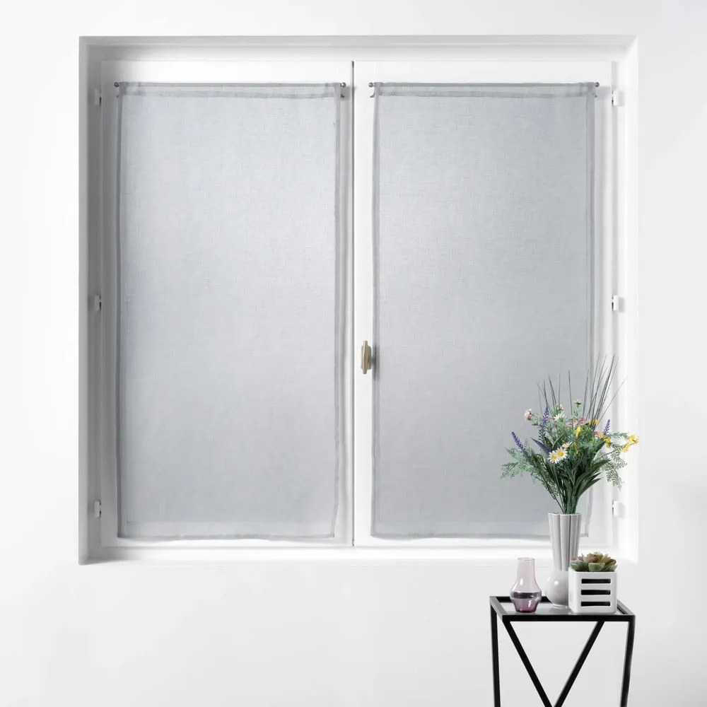 Sivé voálové záclony v súprave 2 ks 60x90 cm Sandra – douceur d'intérieur