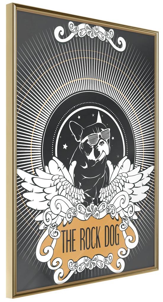 Artgeist Plagát - The Rock Dog [Poster] Veľkosť: 20x30, Verzia: Čierny rám s passe-partout
