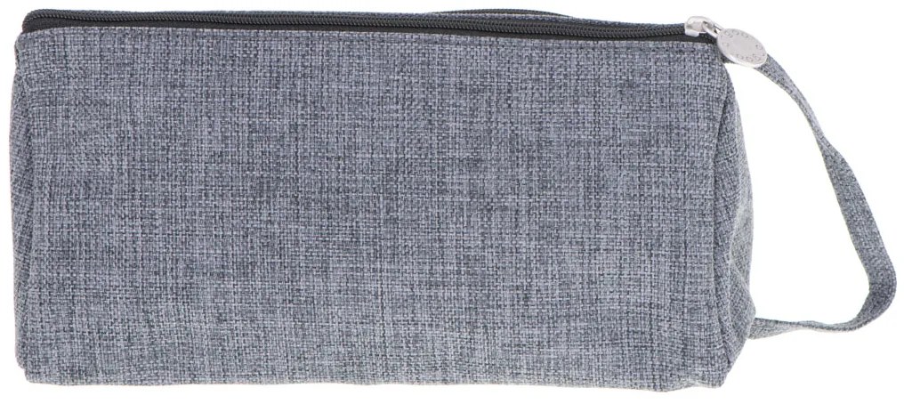 KIK Školský peračník s dvojitým vreckom vanity case sivý