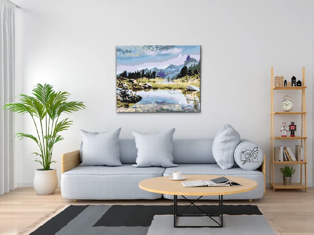Gario Maľovanie podľa čísel Dolomity Rozmery: 50 x 40 cm, Rámovanie: S vnútorným rámom