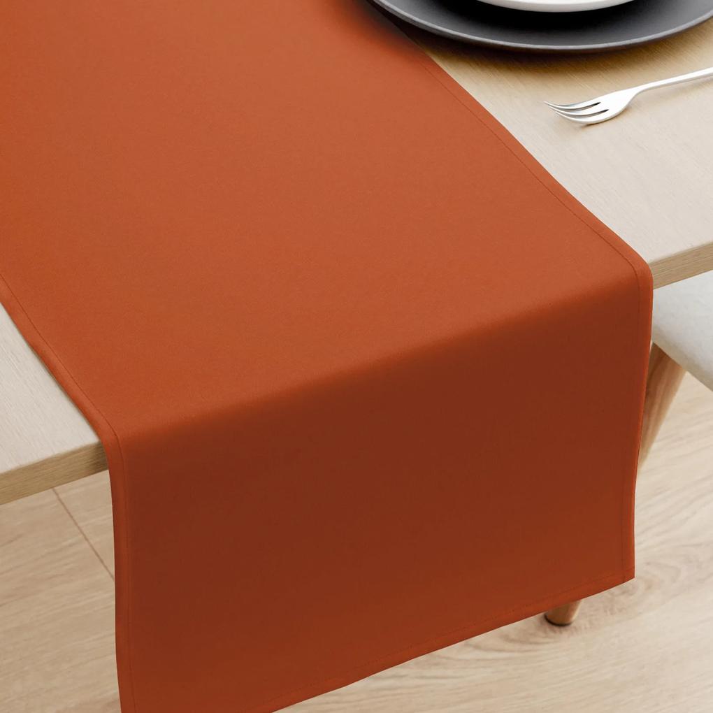Goldea behúň na stôl 100% bavlnené plátno - tehlový 20x120 cm