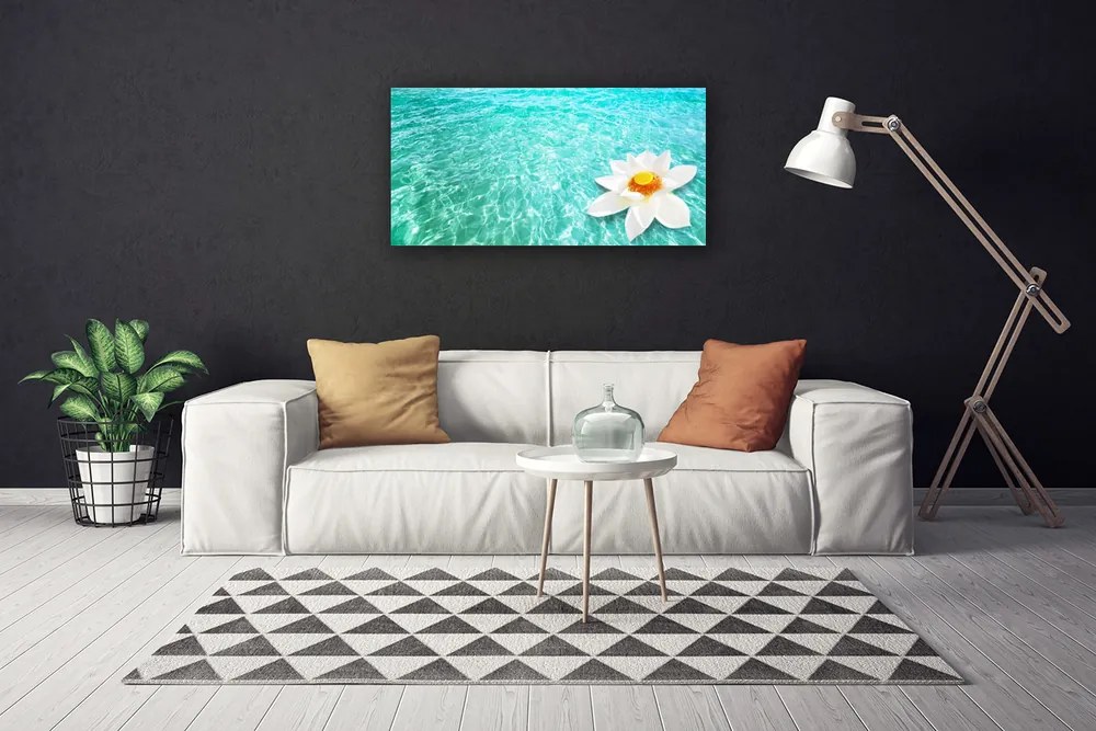 Obraz Canvas Voda kvet umenie 125x50 cm