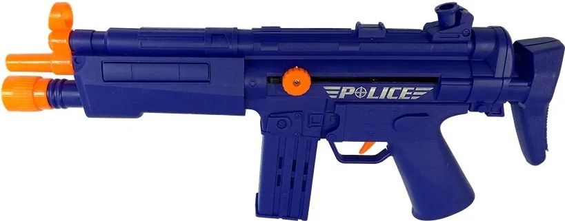 LEAN Toys Policajná puška Set Zvuk streľby Stretch
