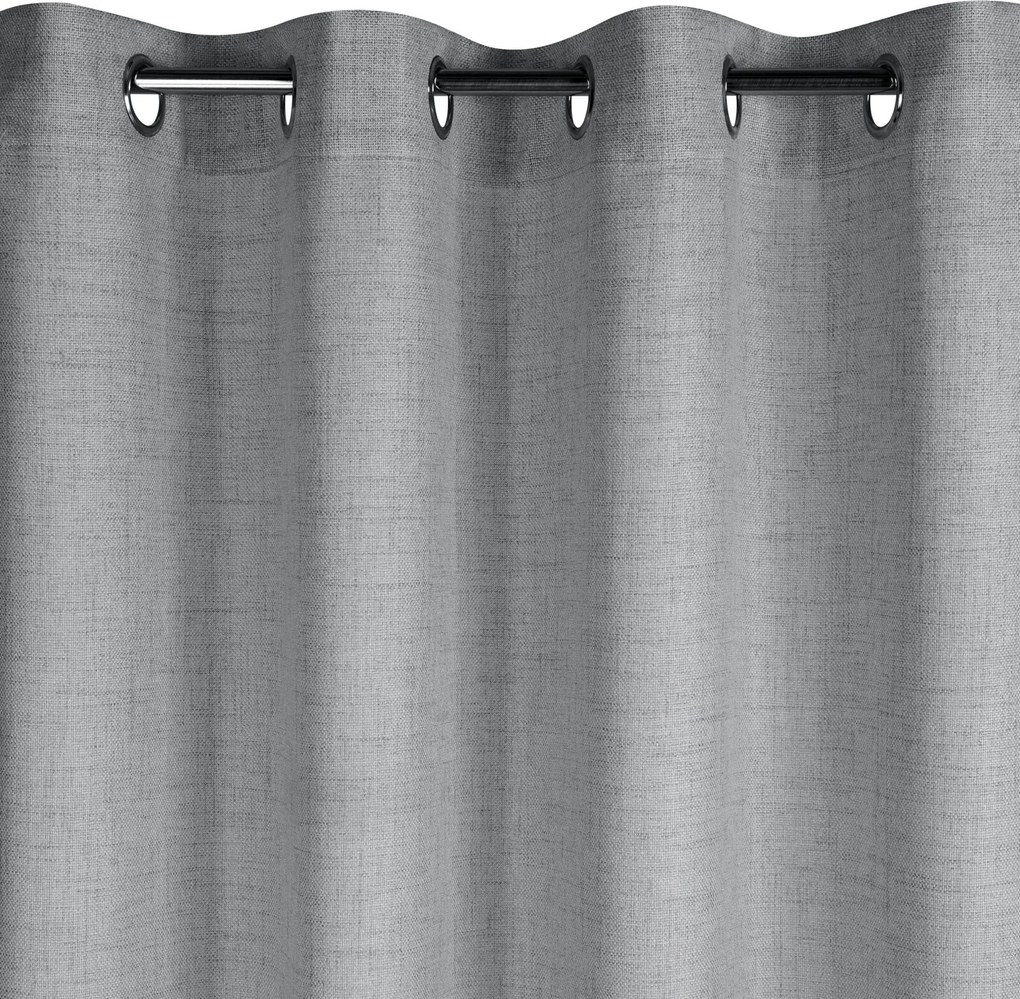 ZÁVES NA KRÚŽKOCH JULA2 140X250 CM STRIEBORNÁ