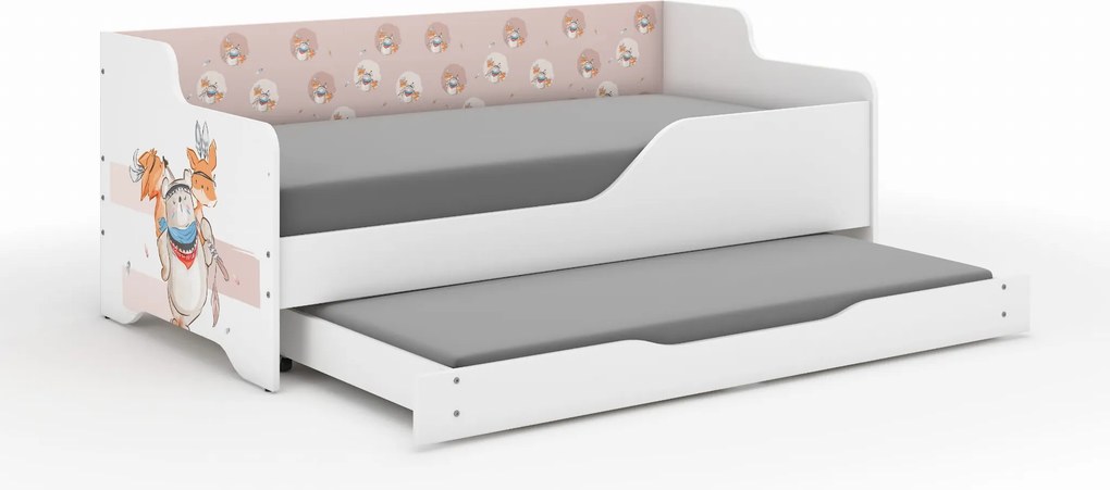 Wooden Toys Detská posteľ LILU 160x80 MISIU s funkciou spania (1)