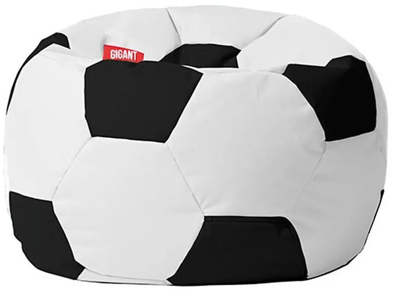 Sedací vak lopta Kodura bielo-čierny