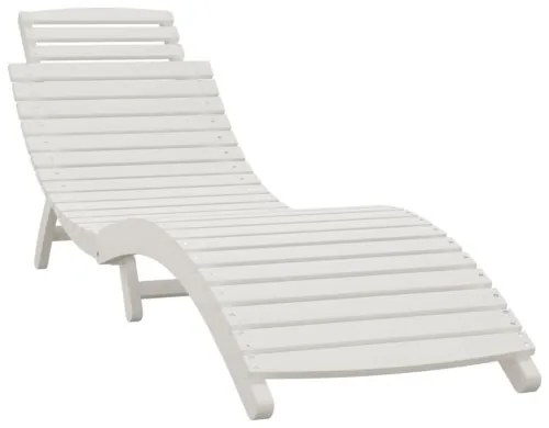 vidaXL Lehátko biele 184x55x64 akáciové masívne drevo-