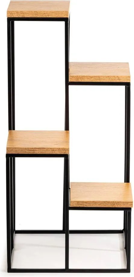 STOJAN NA KVETINÁČ KASKADA 70X34X34 CM ČIERNA/HNEDÁ